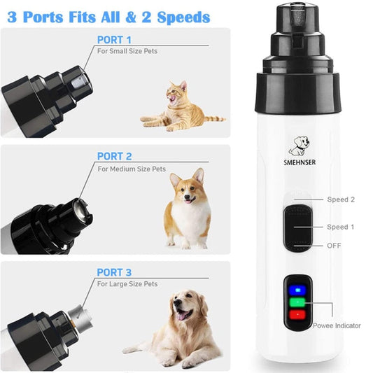 SMEHNSER Cordless Pet Nail Grinder
